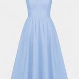 Robe Midi Marvelle Sans Manches en Tissu Léger