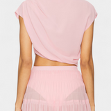 Jupe Nalia en Chiffon avec Taille Élastique et Couches Fluides