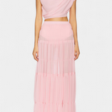 Jupe Nalia en Chiffon avec Taille Élastique et Couches Fluides