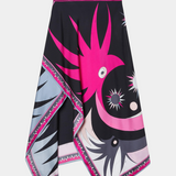 Ensemble Ciana en Satin avec Jupe Abstraite et Top Halter