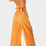 Gilet en Dentelle avec Dos Ouvert Valentina et Pantalons à Jambes Amples