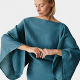 Robe Kimono en Lin et Coton Kamilia avec Ceinture