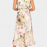 Robe Maxi Florale Lisa avec Col Halter et Taille Élastique