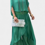 Ensemble Fluide de Deux Pièces Wonder avec Top Ample et Jupe Asymétrique