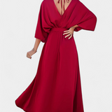 Robe Milly Élégante avec Nœud et Fente