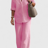 Ensemble en Lin et Coton de Deux Pièces Skye avec Silhouette Détendue