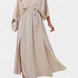 Robe Milly Élégante avec Nœud et Fente