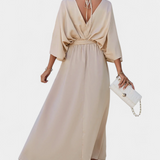 Robe Milly Élégante avec Nœud et Fente