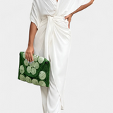 Ensemble Mayleen Croisé avec Nœud Frontal et Pantalons Droits